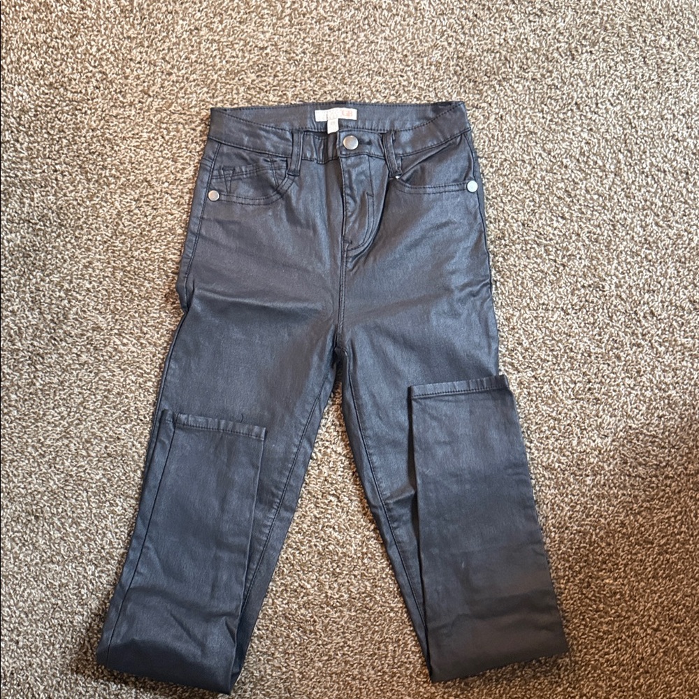 Gianni Bini  Charcoal Pleather Jeans